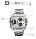 SKMEI 2229 Multi-Zone Analog Digital Sports Watch - Silver/Silver-Steel - Image 4