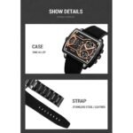 SKMEI 2229 Multi-Zone Analog Digital Sports Watch - Black/Black-Leather - Image 3