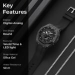 Skmei - 2243 - World time 50 Timezone - Black/Black - Image 7