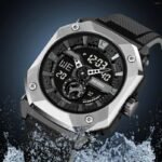 SKMEI - 2272 - Rugged Luxury Sports Watch - Silver/Black - Image 2