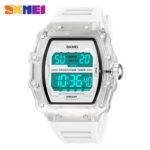 SKMEI 2296 Digital Sports Countdown Timer Watch - White/Transparent-White - Image 3