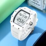 SKMEI 2296 Digital Sports Countdown Timer Watch - White/Transparent-White - Image 4