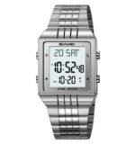 SKMEI - 2335 - Digital Multifunction Stainless Steel Watch - Silver