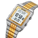 SKMEI - 2335 - Digital Multifunction Stainless Steel Watch - Gold/Silver
