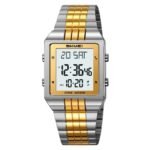 SKMEI - 2335 - Digital Multifunction Stainless Steel Watch - Gold/Silver - Image 2