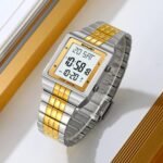 SKMEI - 2335 - Digital Multifunction Stainless Steel Watch - Gold/Silver - Image 3