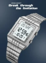 SKMEI - 2335 - Digital Multifunction Stainless Steel Watch - Silver - Image 7