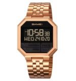 Skmei - 2350 - Digital MultifunctionalSports Watch with Dual Time - Rosegold - Image 3