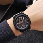 SKMEI - 2355 - Tactical Sports Digital Watch - Black/Orange - Image 3