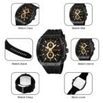 SKMEI - 2363 - High Quality Luxury Watch - Black/Gold - Image 5