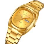 SKMEI 2420 Unisex Analog Quartz Day-Date Watch - Gold/Gold