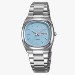 SKMEI 2420 Unisex Analog Quartz Day-Date Watch - Silver/Blue - Image 5