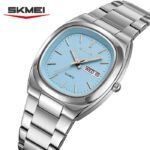 SKMEI 2420 Unisex Analog Quartz Day-Date Watch - Silver/Blue