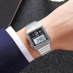 SKMEI 2450 - Classic Retro Digital Watch - Silver - Image 3