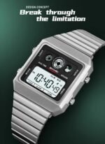 SKMEI 2450 - Classic Retro Digital Watch - Silver - Image 4