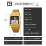SKMEI - 2450 - Classic Retro Digital Watch - Gold - Image 5