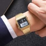 SKMEI - 2450 - Classic Retro Digital Watch - Gold - Image 3