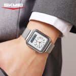 SKMEI - 2466 - Dual Display Time Quartz Watch - Silver - Image 5