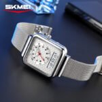 SKMEI - 2466 - Dual Display Time Quartz Watch - Silver - Image 2