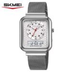 SKMEI - 2466 - Dual Display Time Quartz Watch - Silver - Image 4