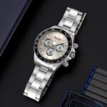 SKMEI - 2505 - Electronic Quartz Dual Display Watch - Silver/Grey-Steel - Image 3