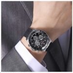 SKMEI - 2505 - Electronic Quartz Dual Display Watch - Silver/Black-SilicaGel - Image 3