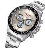 SKMEI - 2505 - Electronic Quartz Dual Display Watch - Silver/Grey-Steel