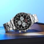 SKMEI - 2505 - Electronic Quartz Dual Display Watch - Silver/Black-Steel - Image 5