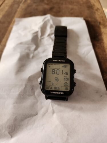 Skmei - 1888 - Digital Dial Step Count Pedometer Stainless Steel Watch - Black photo review