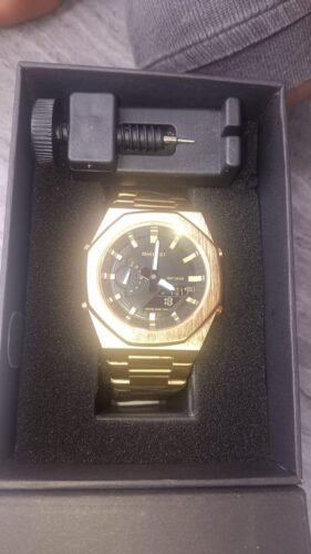 Skmei - 1816 - Dual Display luminous waterproofs 50+ timezone - Golden/Black photo review