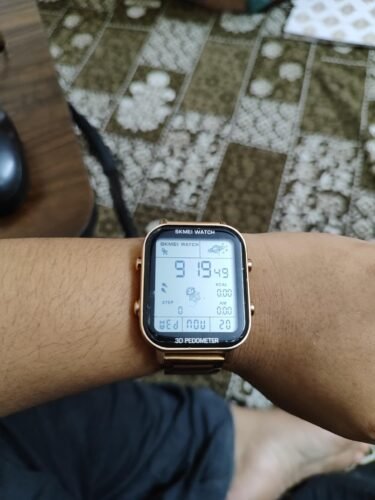 Skmei - 1888 - Digital Dial Step Count Pedometer Stainless Steel Watch - Silver photo review