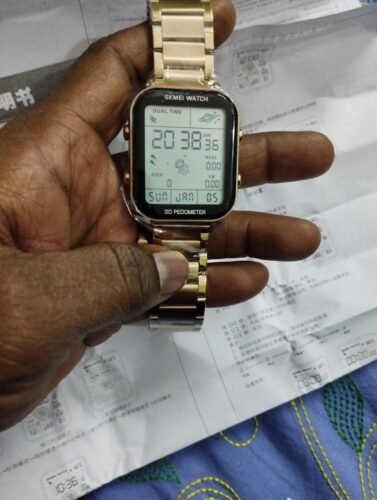 Skmei - 1888 - Digital Dial Step Count Pedometer Stainless Steel Watch - Rosegold photo review