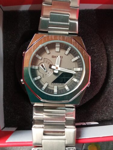 Skmei - 1816 - Dual Display luminous waterproofs 50+ timezone - Silver/Black photo review