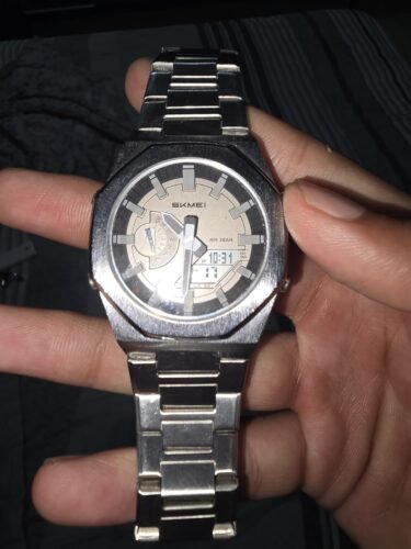 Skmei - 1816 - Dual Display luminous waterproofs 50+ timezone - Silver/Black photo review