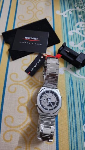 Skmei - 1816 - Dual Display luminous waterproofs 50+ timezone - Silver/Black photo review