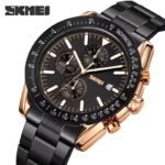 SKMEI - 9253 - Elite Chronograph Watch - Rosegold/Black-Steel - Image 2