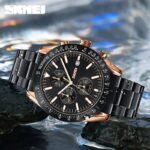 SKMEI - 9253 - Elite Chronograph Watch - Rosegold/Black-Steel