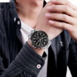 SKMEI - 9253 - Elite Chronograph Watch - Silver/Black-Steel - Image 2
