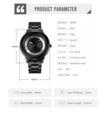 SKMEI - 9267 - Camera Lens Inspired Unique Wristwatch - Black - Image 5