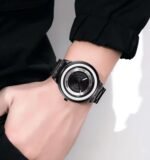 SKMEI - 9267 - Camera Lens Inspired Unique Wristwatch - Black - Image 4
