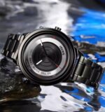 SKMEI - 9267 - Camera Lens Inspired Unique Wristwatch - Black