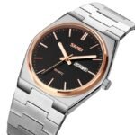 SKMEI - 9288 - Business Class Luxury Watch - Silver/Rosegold-Black - Image 2
