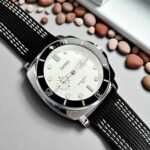 SKMEI 9328 Analog Quartz Nylon Strap Casual Watch - Silver - Image 5