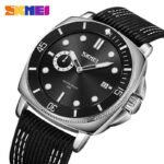 SKMEI 9328 Analog Quartz Nylon Strap Casual Watch - Black - Image 2