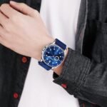 SKMEI 9328 Analog Quartz Nylon Strap Casual Watch - Blue - Image 3