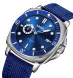 SKMEI 9328 Analog Quartz Nylon Strap Casual Watch - Blue - Image 2