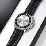 SKMEI 9328 Analog Quartz Nylon Strap Casual Watch - Silver - Image 4