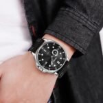 SKMEI 9328 Analog Quartz Nylon Strap Casual Watch - Black - Image 3