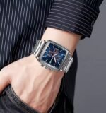 SKMEI - 9331 - Luxury Chronograph Wr30m Waterpoof Quartz - Silver/Blue - Image 3