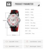 SKMEI 9342 Racing Analog Quartz Sports Watch - Red - Image 5